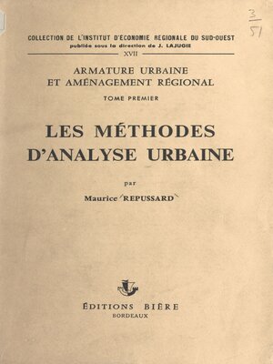 cover image of Les méthodes d'analyse urbaine